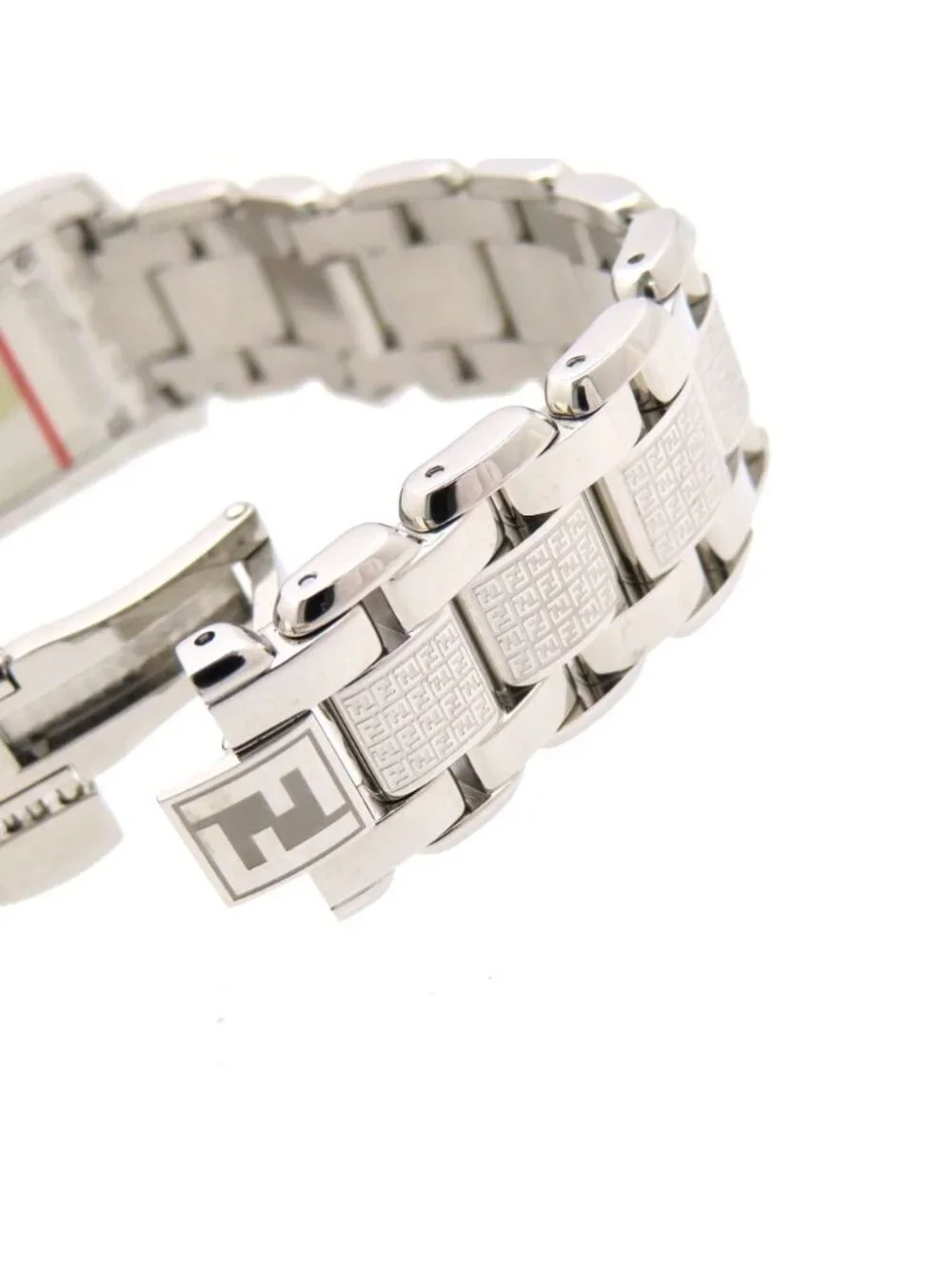 Fendi Classico Diamond Quartz Watch SS White Shell